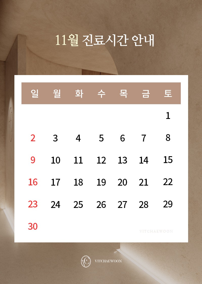 11월 휴진안내